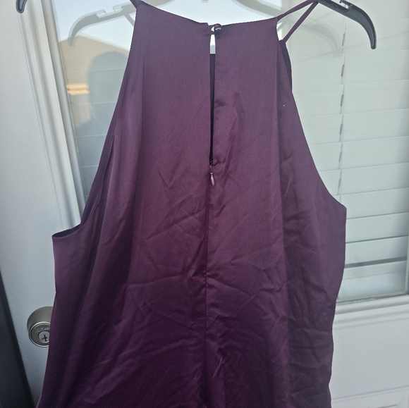 $119 ANNE KLEIN MAXI SATIN SLIP DRESS SZ 14 PLUM COCKTAIL PARTY NEW - Picture 14 of 15